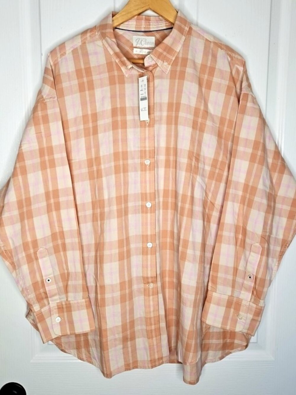J Crew Featherweight Flannel Plaid Button Front Shirt 20 Womens Relaxed-fit Fall
